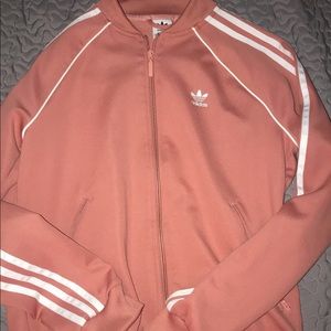 Adidas track jacket in rose gold
